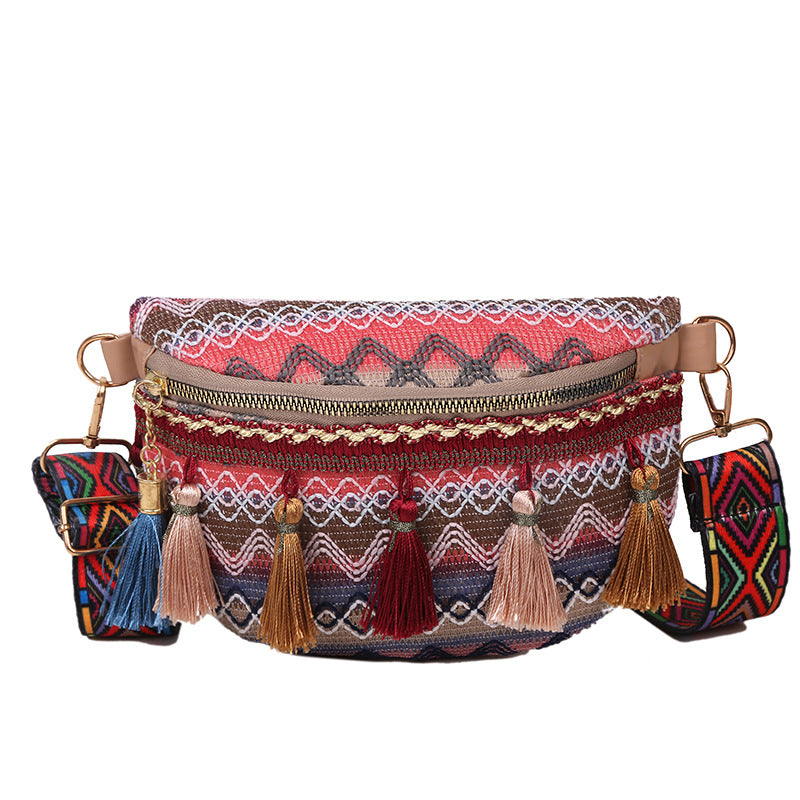 Ethnic style bag crossbody retro embroidered travel coin purse