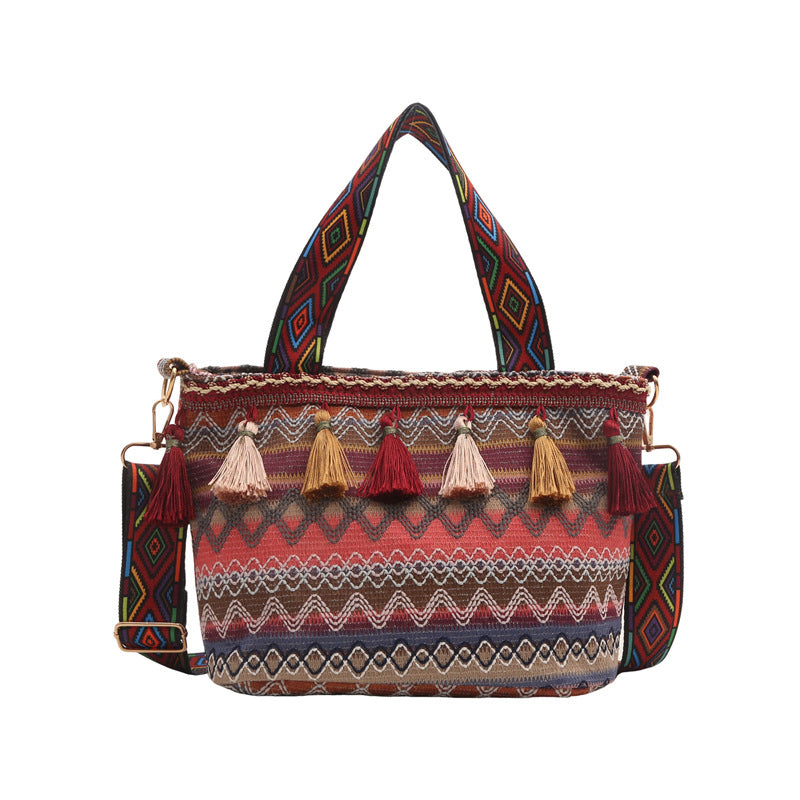 Ethnic style crossbody retro embroidery large capacity