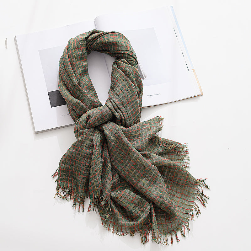 Plaid scarf is a classic and versatile spring and autumn thin shawl that can be used for winter fashion to show your temperament.