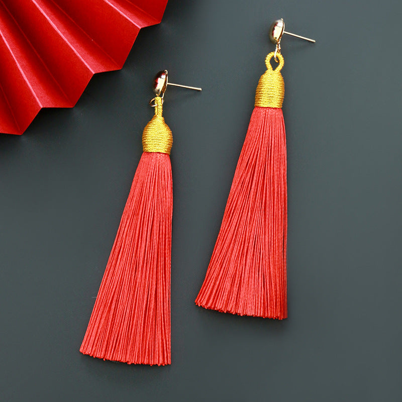 Ethnic style New Year earrings, Chinese style festival performance clothing accessories