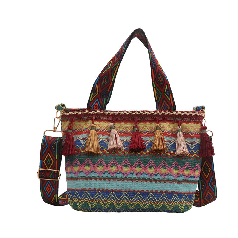 Ethnic style crossbody retro embroidery large capacity