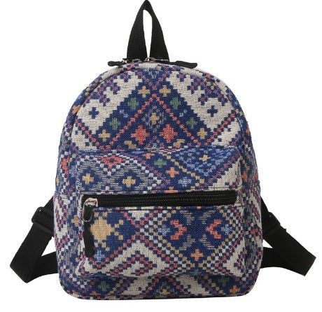 Ethnic style backpack mini backpack travel wear bag