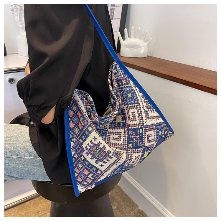 Shoulder bag, summer ethnic dress bag, shoulder bag, lightweight large capacity bag