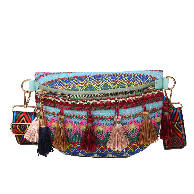 Ethnic style bag crossbody retro embroidered travel coin purse