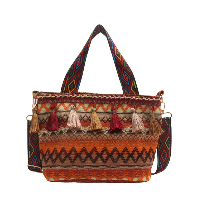 Ethnic style crossbody retro embroidery large capacity