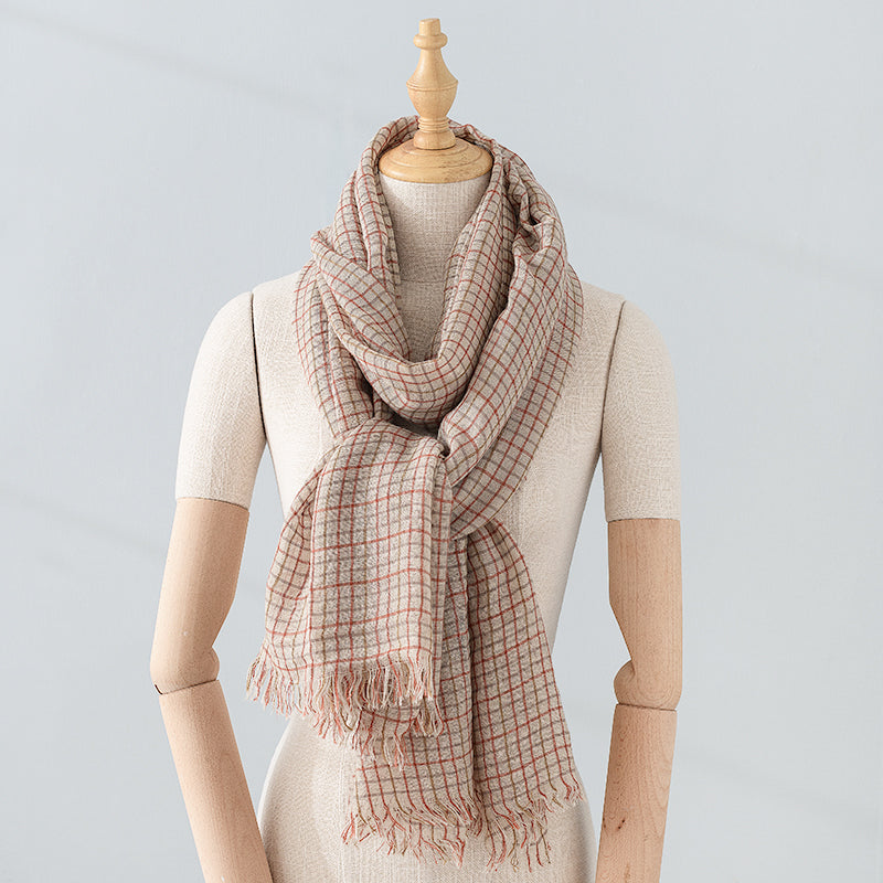 Plaid scarf is a classic and versatile spring and autumn thin shawl that can be used for winter fashion to show your temperament.