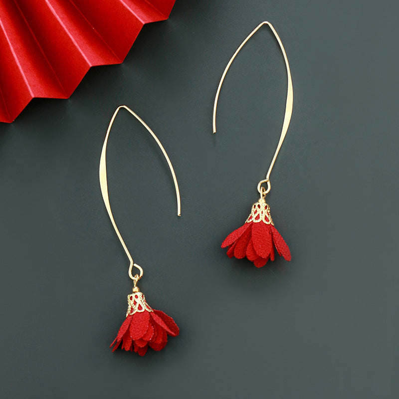 Ethnic style New Year earrings, Chinese style festival performance clothing accessories