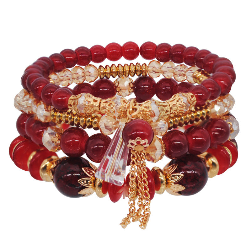 Bracelet multi-layered beaded bracelet with temperament and personality ethnic photography bracelet