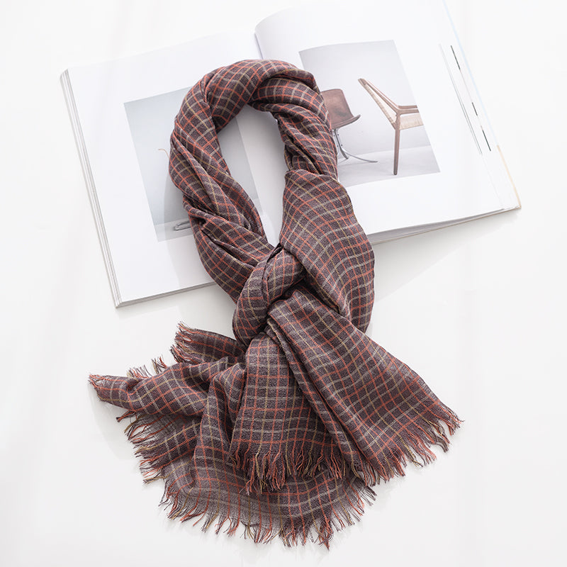 Plaid scarf is a classic and versatile spring and autumn thin shawl that can be used for winter fashion to show your temperament.