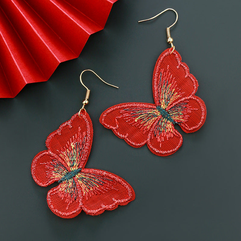 Ethnic style New Year earrings, Chinese style festival performance clothing accessories