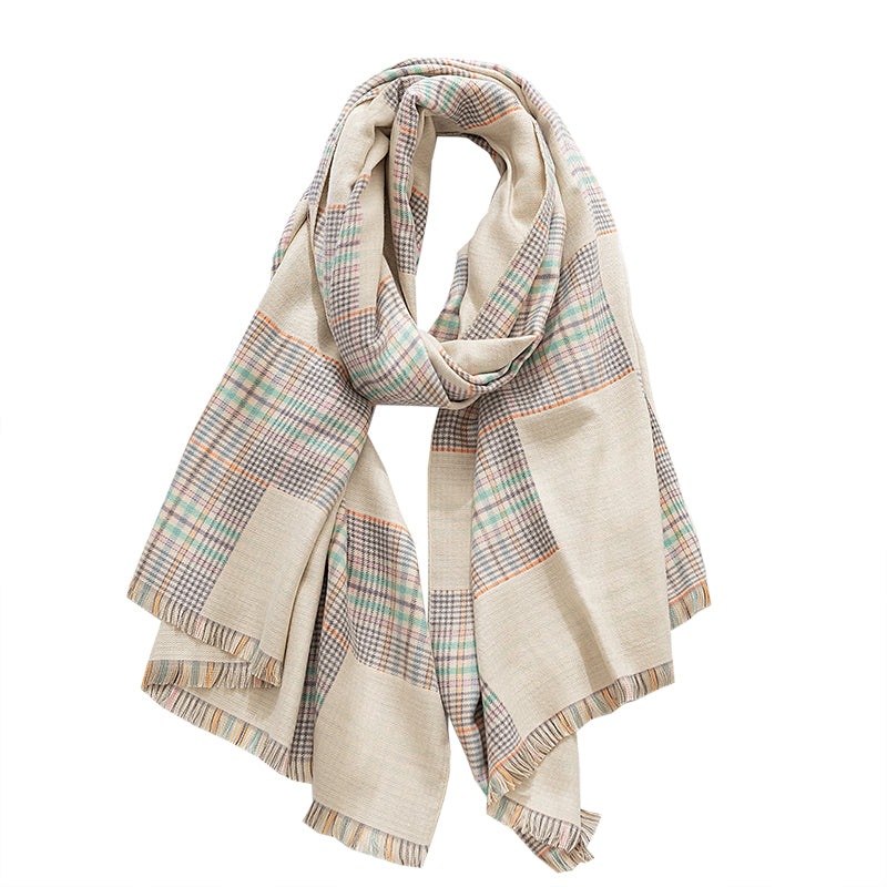 Scarf versatile thickened warm classic retro plaid summer air-conditioned room shawl